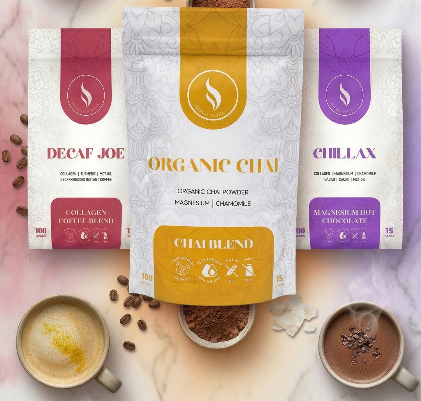 Calm Ritual Set contents, Brewdy Coffee Co