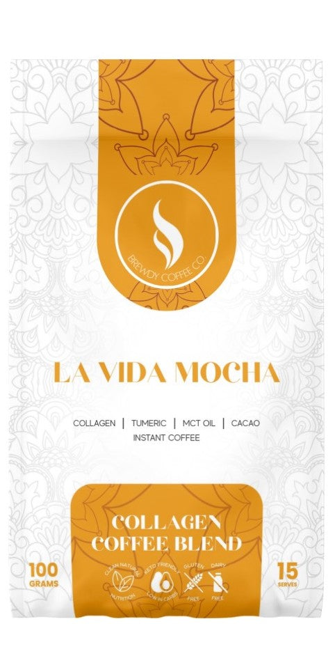 La Vida Mocha front of pack, Brewdy Coffee Co